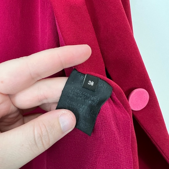 Isabel Marant Pink Tailored Silk Trim Buttoned Classic Blazer Jacket UK 10 - Picture 11 of 15